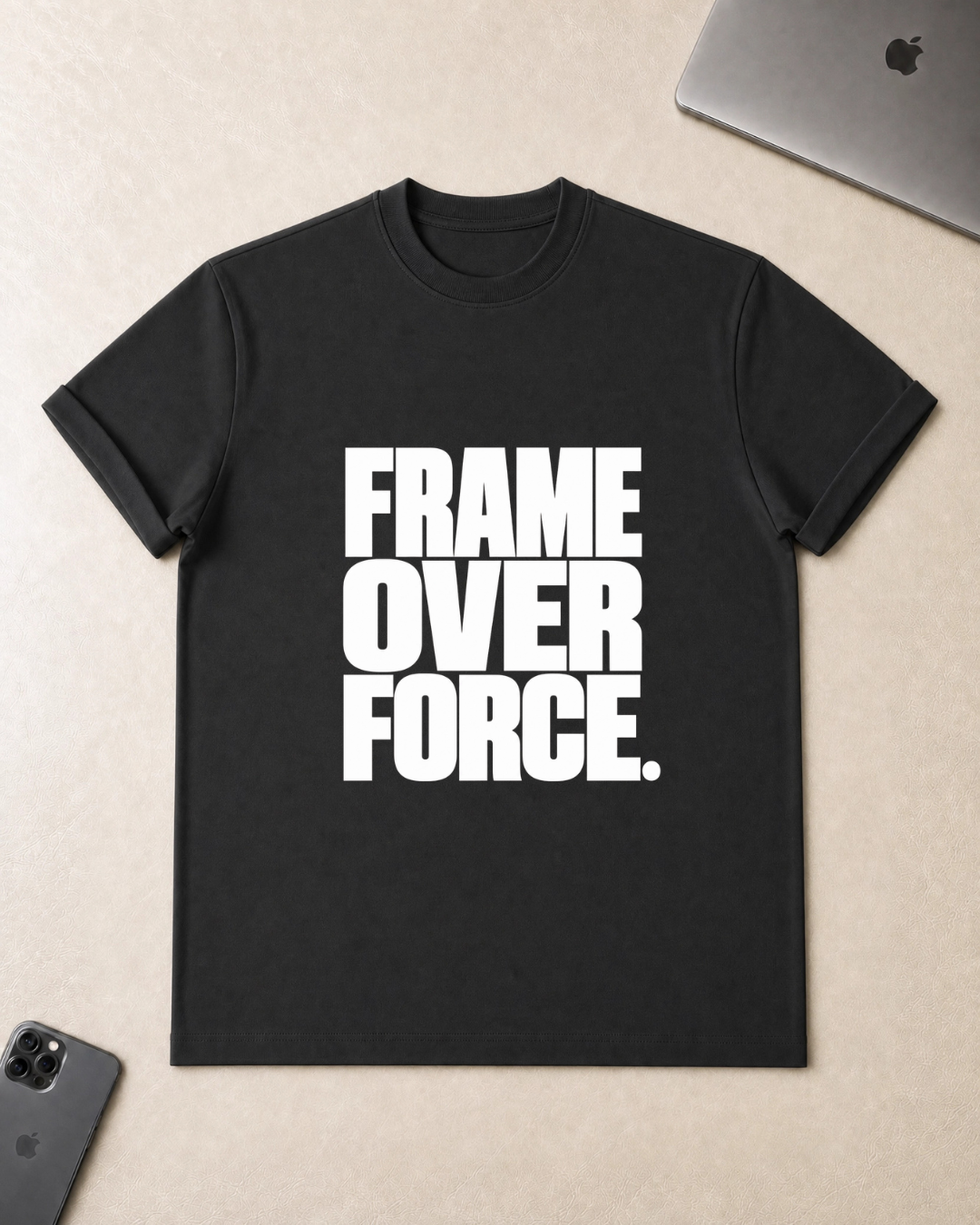 FRAME OVER FORCE. T-Shirt