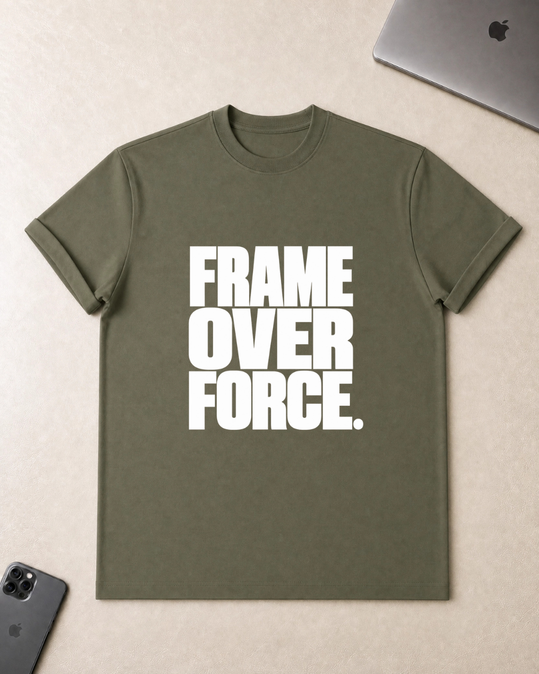 FRAME OVER FORCE. T-Shirt