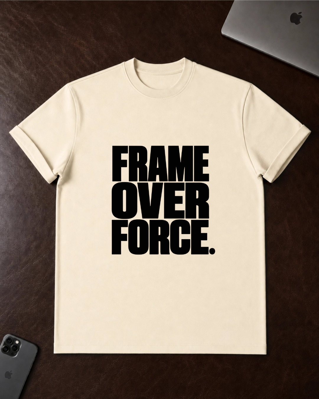 FRAME OVER FORCE. T-Shirt