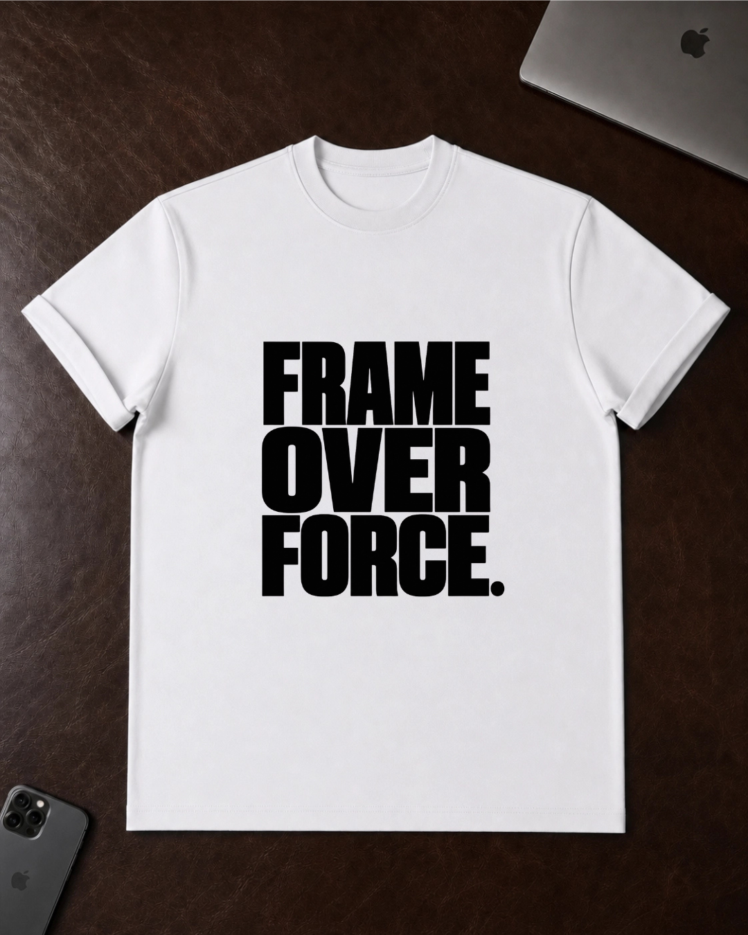 FRAME OVER FORCE. T-Shirt